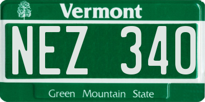 VT license plate NEZ340