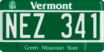 VT license plate NEZ341