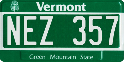 VT license plate NEZ357