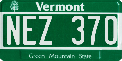 VT license plate NEZ370