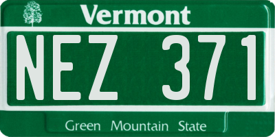 VT license plate NEZ371