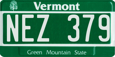 VT license plate NEZ379
