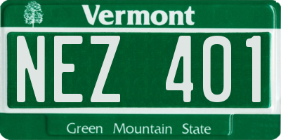 VT license plate NEZ401