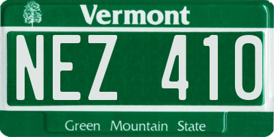 VT license plate NEZ410