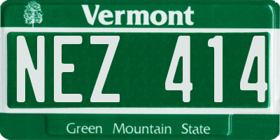 VT license plate NEZ414