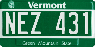 VT license plate NEZ431