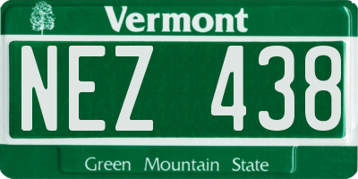 VT license plate NEZ438