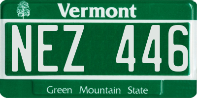 VT license plate NEZ446