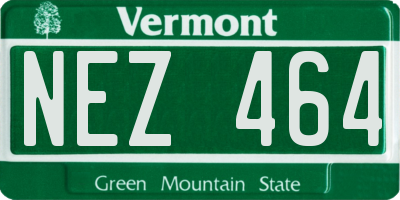 VT license plate NEZ464