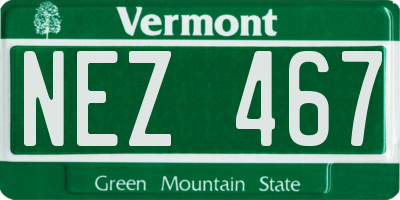 VT license plate NEZ467