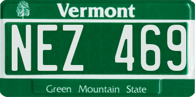 VT license plate NEZ469