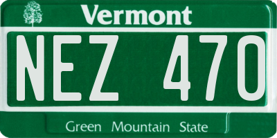 VT license plate NEZ470