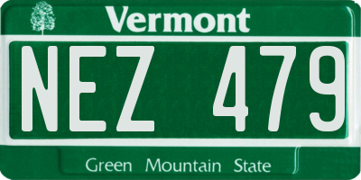 VT license plate NEZ479