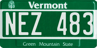 VT license plate NEZ483