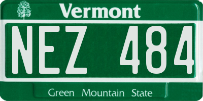 VT license plate NEZ484