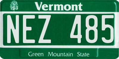 VT license plate NEZ485