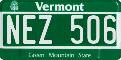 VT license plate NEZ506