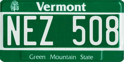 VT license plate NEZ508
