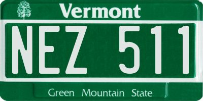 VT license plate NEZ511