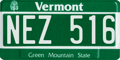 VT license plate NEZ516