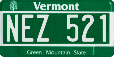 VT license plate NEZ521
