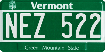 VT license plate NEZ522