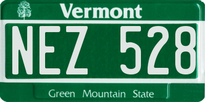 VT license plate NEZ528