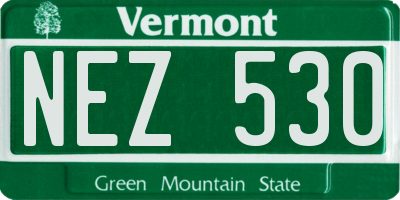 VT license plate NEZ530