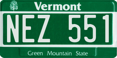 VT license plate NEZ551