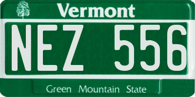 VT license plate NEZ556