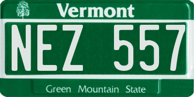 VT license plate NEZ557