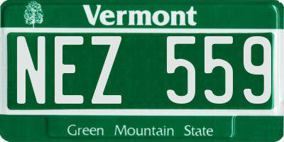 VT license plate NEZ559