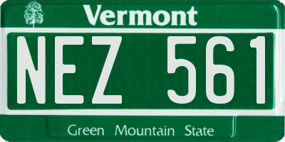 VT license plate NEZ561
