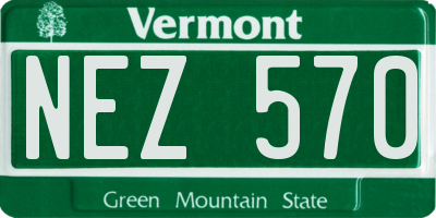 VT license plate NEZ570