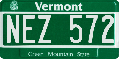 VT license plate NEZ572