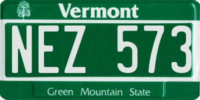 VT license plate NEZ573