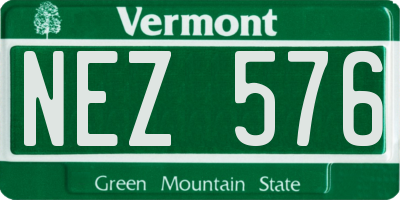 VT license plate NEZ576