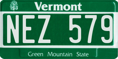 VT license plate NEZ579