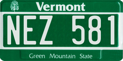 VT license plate NEZ581