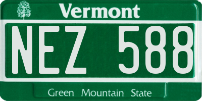 VT license plate NEZ588