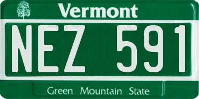 VT license plate NEZ591