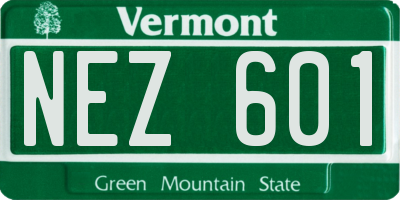 VT license plate NEZ601