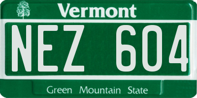 VT license plate NEZ604