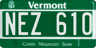 VT license plate NEZ610