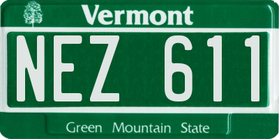 VT license plate NEZ611