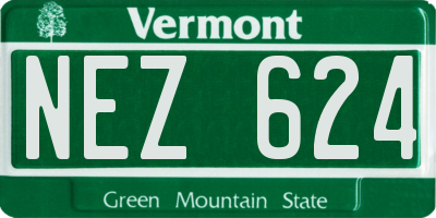 VT license plate NEZ624