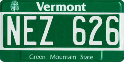 VT license plate NEZ626