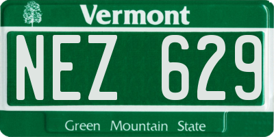 VT license plate NEZ629