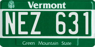 VT license plate NEZ631