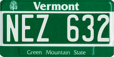VT license plate NEZ632